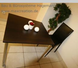 tisch_wenge_chrom_beine_leder_stuhl_schwarz_vierfu