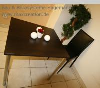 tisch_wenge_chrom_beine_leder_stuhl_schwarz_vierfu